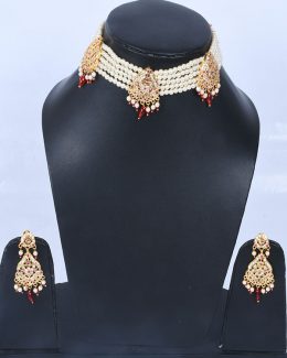 Rajwadi Jadau Cheekset Jewellery