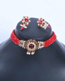 Rajwadi Goldlook Kundan jadau Cheekset Jewellery