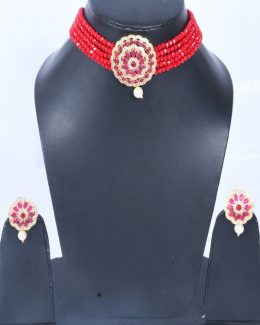 Rajwadi  Kundan jadau Cheekset Jewellery