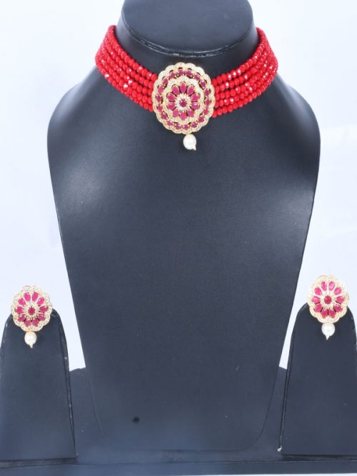 Rajwadi  Kundan jadau Cheekset Jewellery