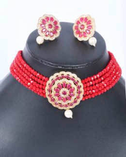 Rajwadi  Kundan jadau Cheekset Jewellery