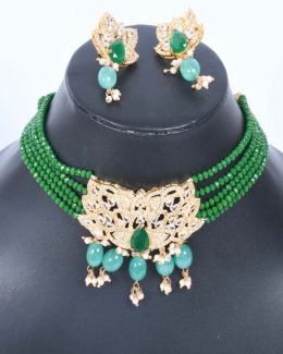 Rajwadi   Kundan jadau Cheekset Jewellery