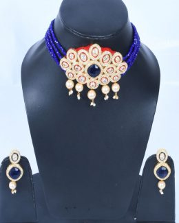 Rajwadi   Kundan jadau Cheekset Jewellery