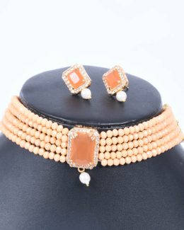 Rajwadi   Kundan jadau Cheekset Jewellery