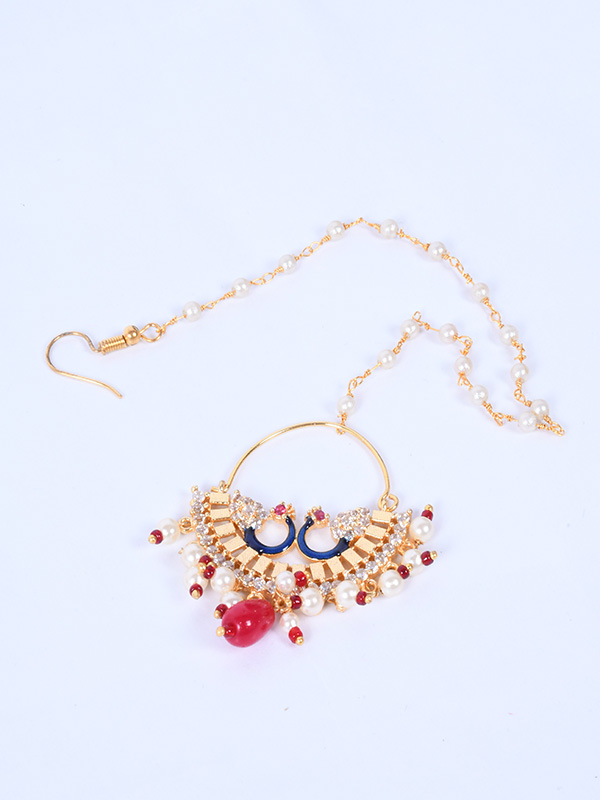 Rajwada gold look Stone Nath