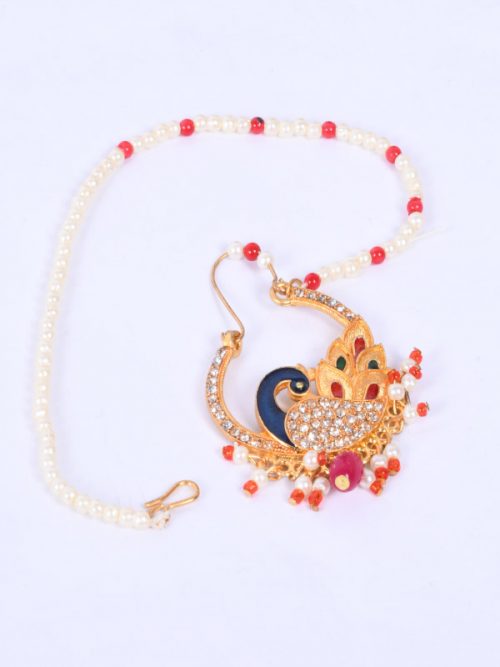 Full Brass Material And Stone Nath