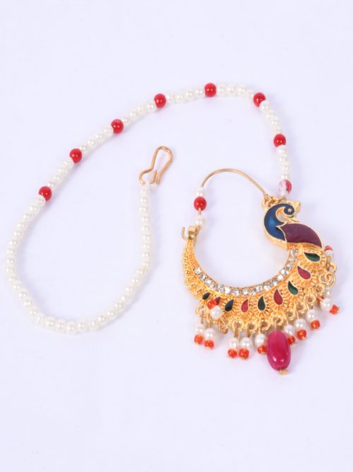 Rajwada gold look Stone Nath