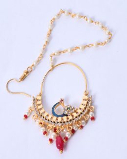 Full Brass Material And Stone Nath