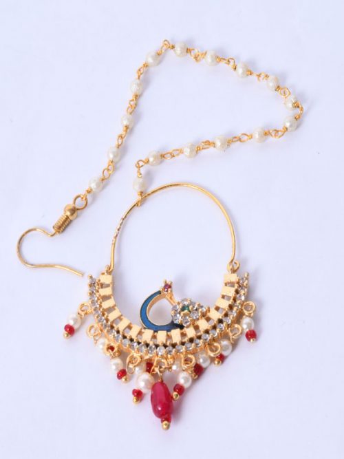 Full Brass Material And Stone Nath