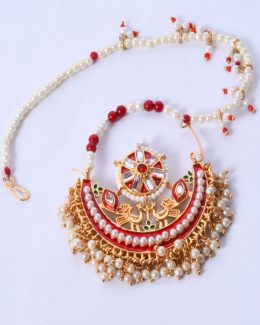 Full Brass Material And Stone Nath