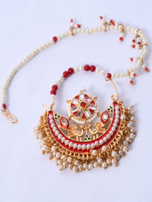 Full Brass Material And Stone Nath