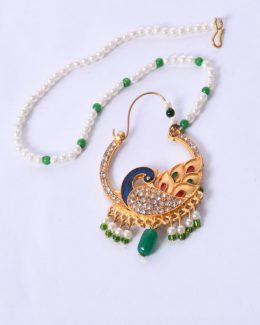 Full Brass Material And Stone Nath