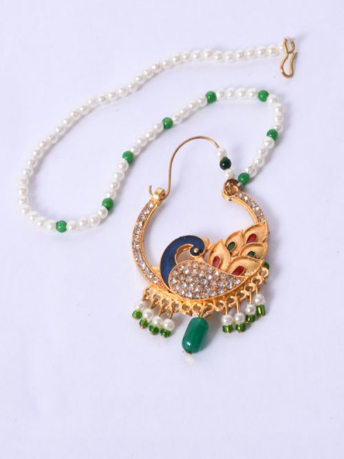 Full Brass Material And Stone Nath