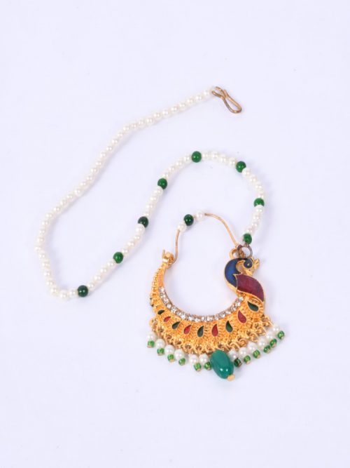 Full Brass Material And Stone Nath