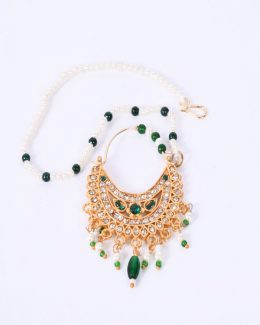 Full Brass Material And Stone Nath