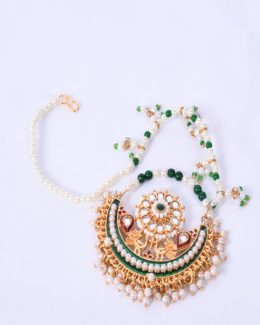 Full Brass Material And Stone Nath