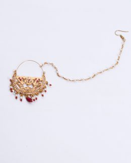 Full Brass Material And Stone Nath