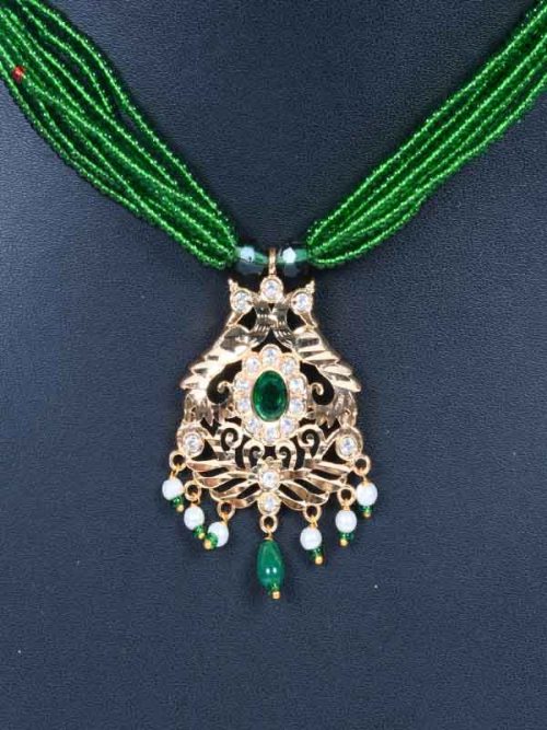 Rajwadi  Artificial jadau Cheekset Jewellery - Image 2