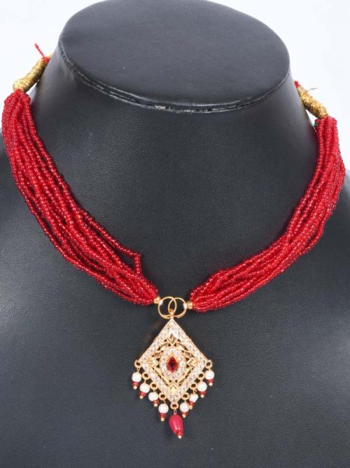 Rajwadi  Artificial jadau Cheekset Jewellery
