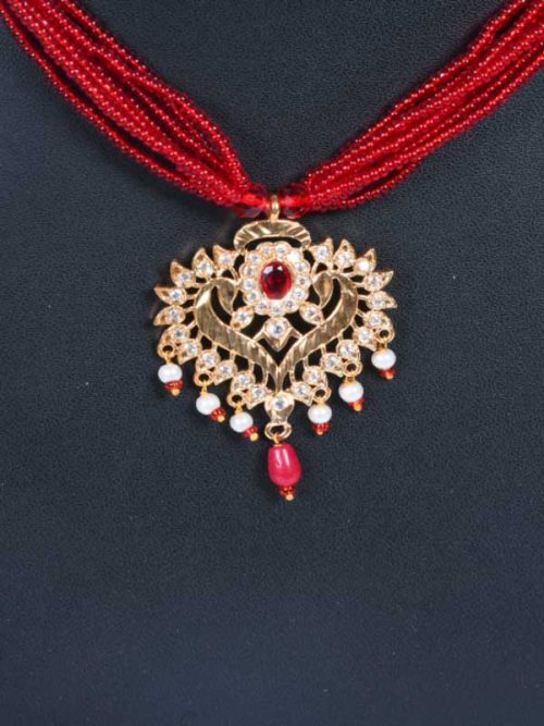 Rajwadi  Artificial jadau Pendal Jewellery - Image 2