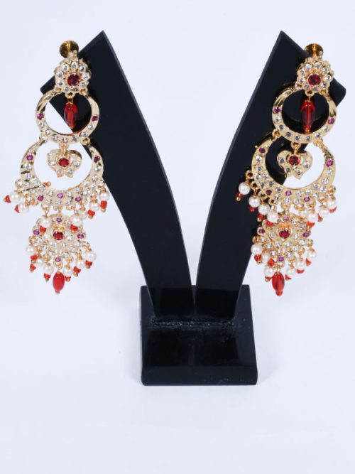 Rajputi Orignal Goldlook  jadau Earing with AD stone.