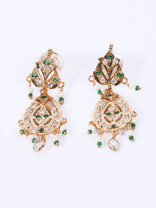 Rajputi Orignal Goldlook jadau Ad Stone  Earing Jewellery