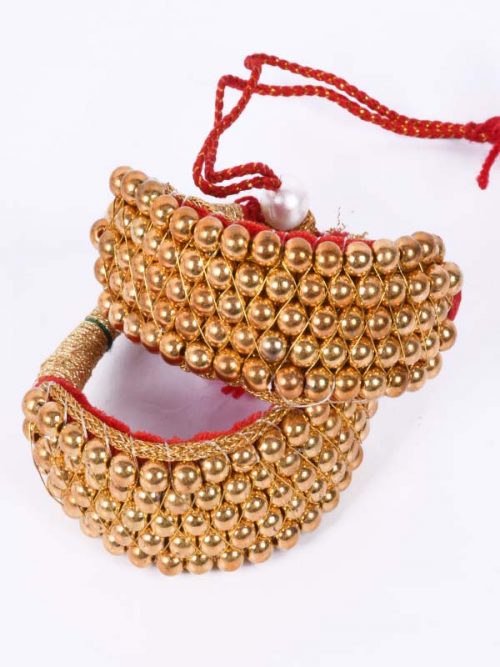 Rajwadi Gold look  Bajubandh combo With Loom - Image 2