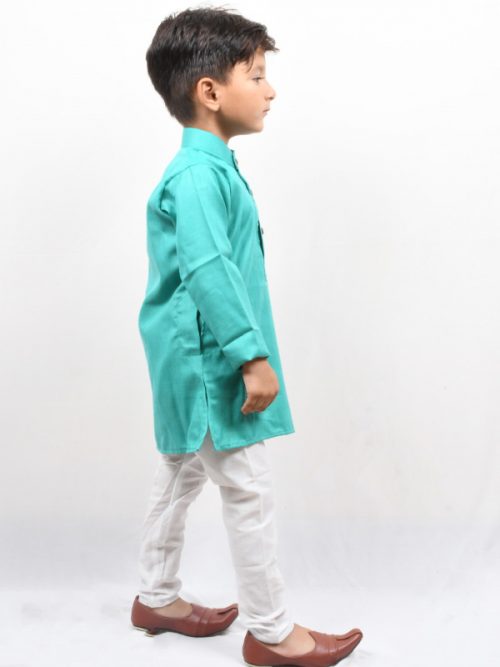 Best Colour Kid'S Print Kurta with  Pajam - Image 2