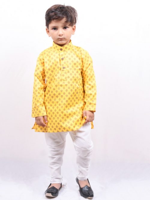 Best Colour Kid'S Print Kurta with  Pajam