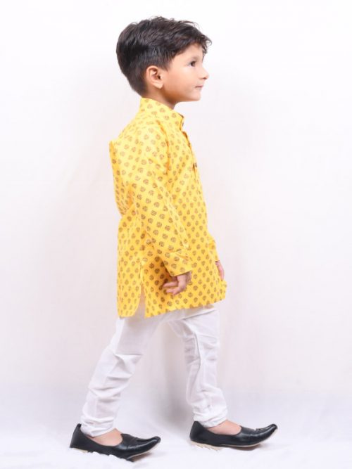 Best Colour Kid'S Print Kurta with  Pajam - Image 2