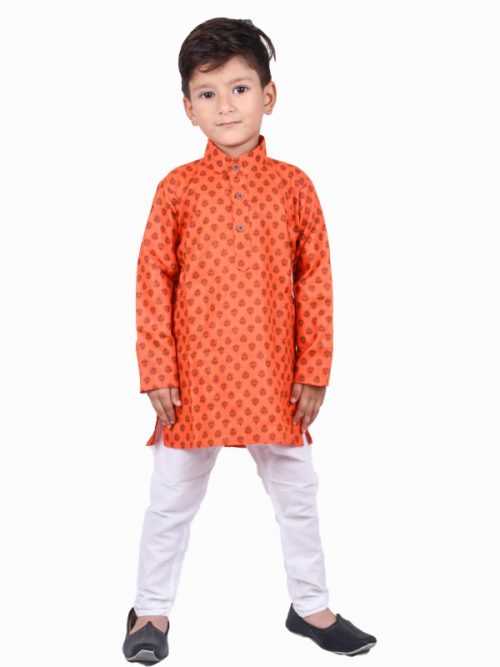 Best Colour Kid'S Print Kurta with  Pajam