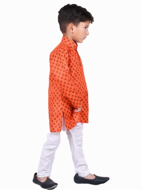 Best Colour Kid'S Print Kurta with  Pajam - Image 3