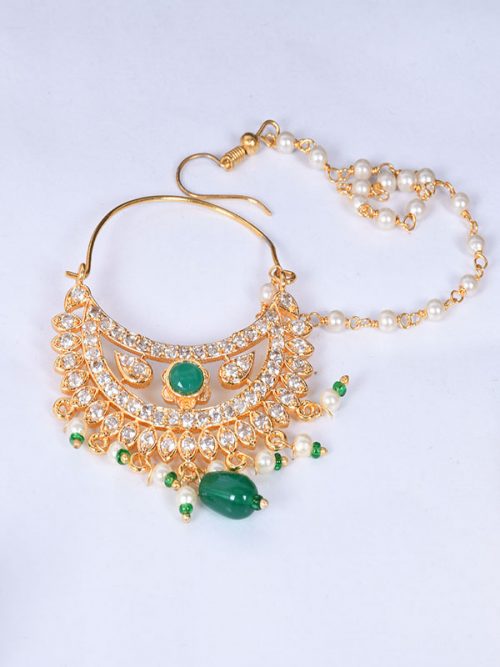 Rajwada gold look Stone Nath