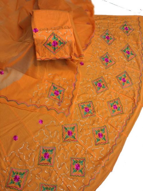 rajputi Resham work cotton suit for women