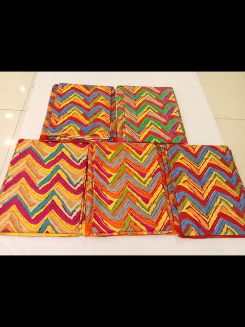 Radiant Multicolor Leheriya Suit with Elegant Red Border - Image 3